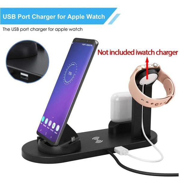 30W 7 in 1 Wireless Charger Stand Pad For iPhone 14 13 12 11 XR Apple Watch Airpods Pro iWatch 8 7 6  Fast Charging Dock Station - Image 6