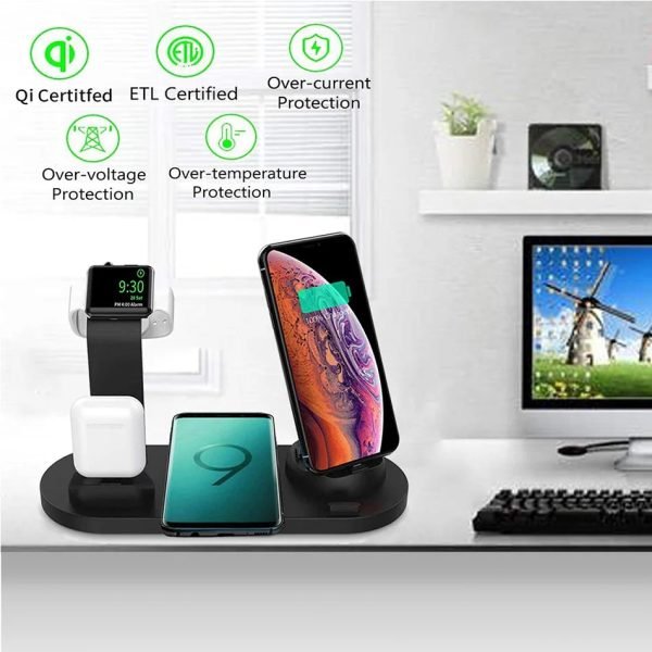 30W 7 in 1 Wireless Charger Stand Pad For iPhone 14 13 12 11 XR Apple Watch Airpods Pro iWatch 8 7 6  Fast Charging Dock Station - Image 5