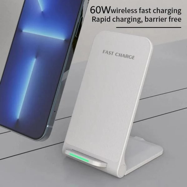 30W Wireless Charger For iPhone 14 13 12 Pro Max 11 Phone Stand Fast Charging Charger for Samsung Note 20/10 S21 Ultra Foldable - Image 3