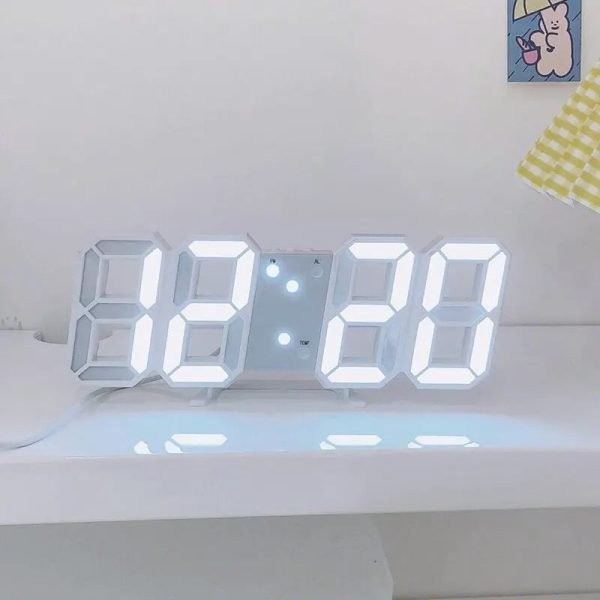 3D LED Digital Clock Luminous Fashion Wall Clock Multifunctional Creative USB Plug In Electronic Clock Home Decoration - Image 6