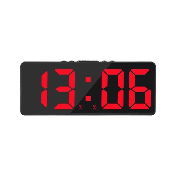 Acrylic/Mirror Digital Alarm Clock Voice Control (Powered By Battery) Table Clock Snooze Night Mode 12/24H Electronic LED Clocks - Image 14