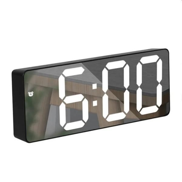 Acrylic/Mirror Digital Alarm Clock Voice Control (Powered By Battery) Table Clock Snooze Night Mode 12/24H Electronic LED Clocks - Image 8