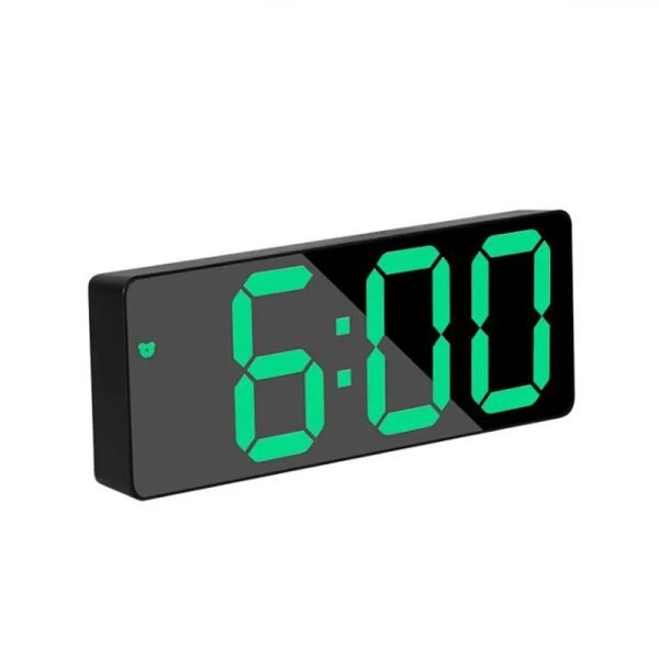 Acrylic/Mirror Digital Alarm Clock Voice Control (Powered By Battery) Table Clock Snooze Night Mode 12/24H Electronic LED Clocks - Image 9