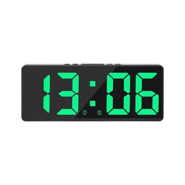 Acrylic/Mirror Digital Alarm Clock Voice Control (Powered By Battery) Table Clock Snooze Night Mode 12/24H Electronic LED Clocks - Image 12