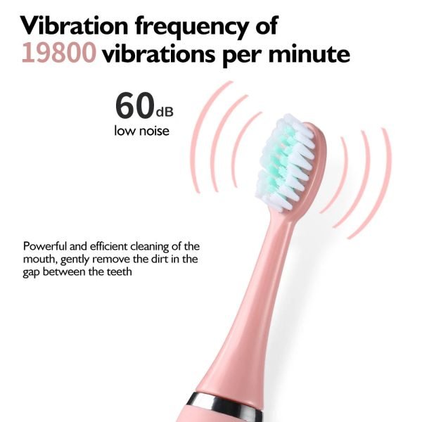 Children Electric Toothbrush With Replace Soft Brush Heads Kids Rechargeable Cartoon Cleaning Teeth Ultrasonic Sonic Toothbrush - Image 3