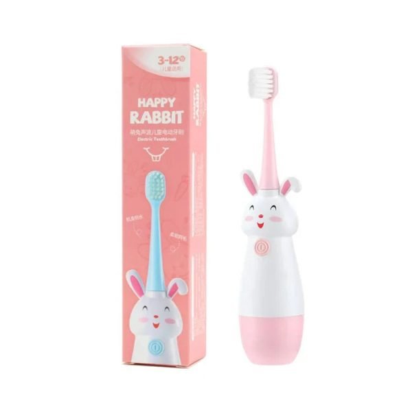 Children Sonic Electric Toothbrush for 3-12 Ages Kids Cartoon Rabbit Pattern Kids with Soft Replacement Heads Toothbrushes J257 - Image 15