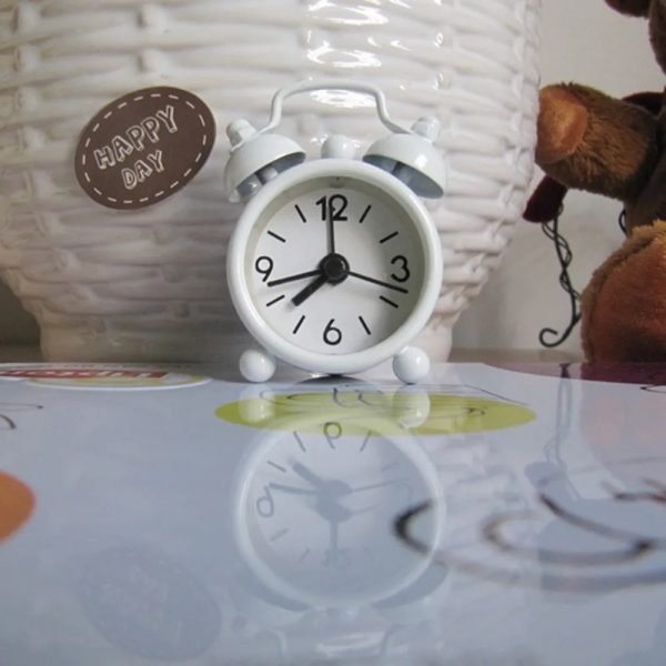 Creative Cute Mini Metal Small Alarm Clock Electronic Small Alarm Clock Table Desktop For Kids Students Decor Reloj Despertador - Image 3