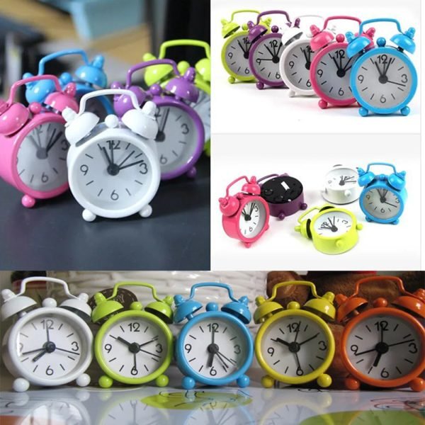 Creative Cute Mini Metal Small Alarm Clock Electronic Small Alarm Clock Table Desktop For Kids Students Decor Reloj Despertador - Image 4