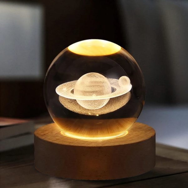 Crystal Ball Night Lights Glowing Planet Galaxy Astronaut 3D Moon Table Lamp USB Atmosphere Lamp Tabletop Decorations Kid Gifts - Image 12