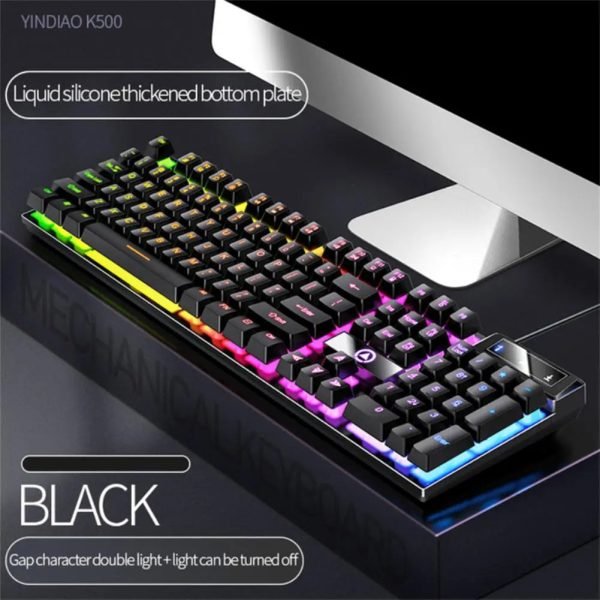 K500 Gaming keyboard 104 Keys Wired Gaming keyboard Backlit Mechanical Desktop Computer Keyboard for Desktop Laptop PC Gamers - Image 6