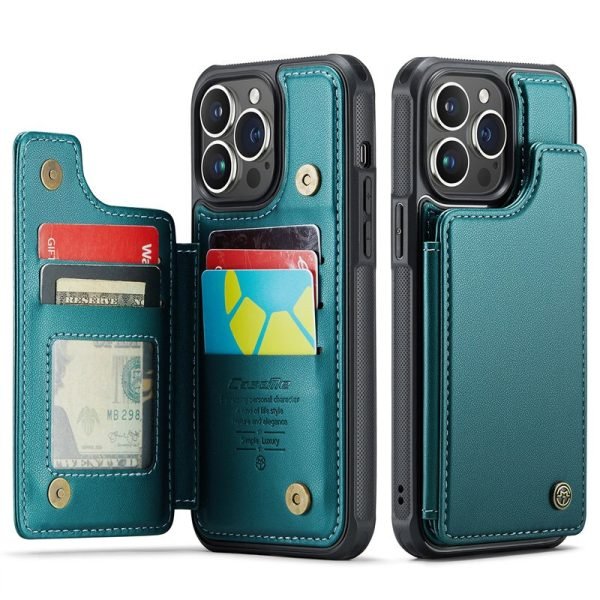 Luxury Leather Wallet Card Phone Case With Purse Flip Stand For iPhone - Image 4