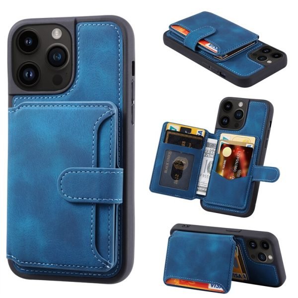 Luxury Anti Theft Flip Bag Card Wallet Leather Magnetic Phone Case For IPhone - Image 3