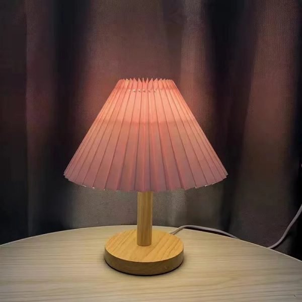 Nordic Pleated Table Lamp DIY Foldable 5V USB 220V Art Atmosphere Bedroom Bedside Night Light Home Decorate - Image 8