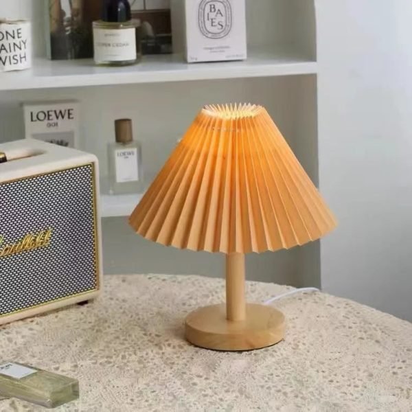 Nordic Pleated Table Lamp DIY Foldable 5V USB 220V Art Atmosphere Bedroom Bedside Night Light Home Decorate - Image 9