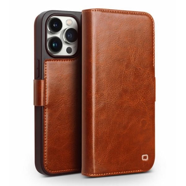 Genuine Leather Flip Phone Case With Card Slots For iPhone - Image 6