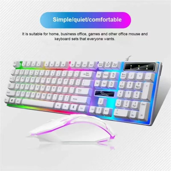 RGB Gaming Keyboard Gamer Keyboard And Mouse Kit Ergonomic Wired Mechanical Keyboard + Mouse Combo 104 Key For Windows PC Gamers - Image 3