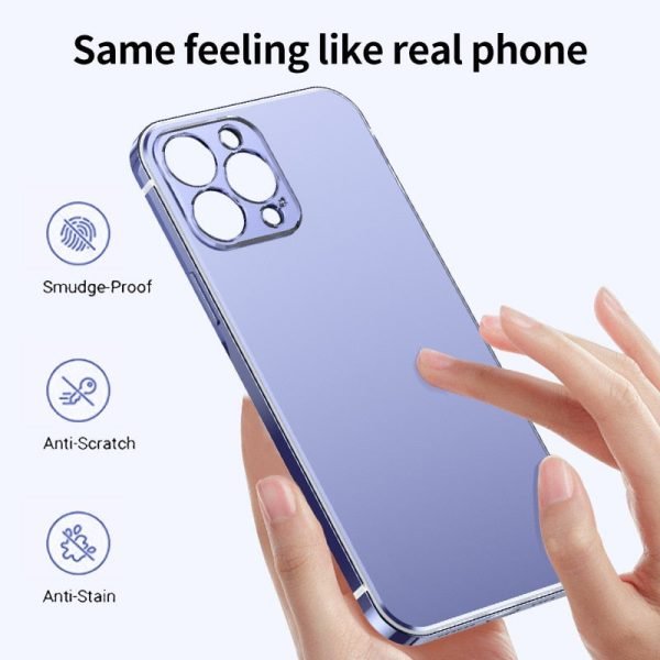 Stainless Steel Frame Frosting Metal Matte Phone Case For iPhone - Image 5