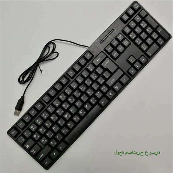 Spanish French  Russian Arabic Letter keycaps Keyboard Gaming Keyboard Usb Wired 104 Keys  For Computer - Image 3